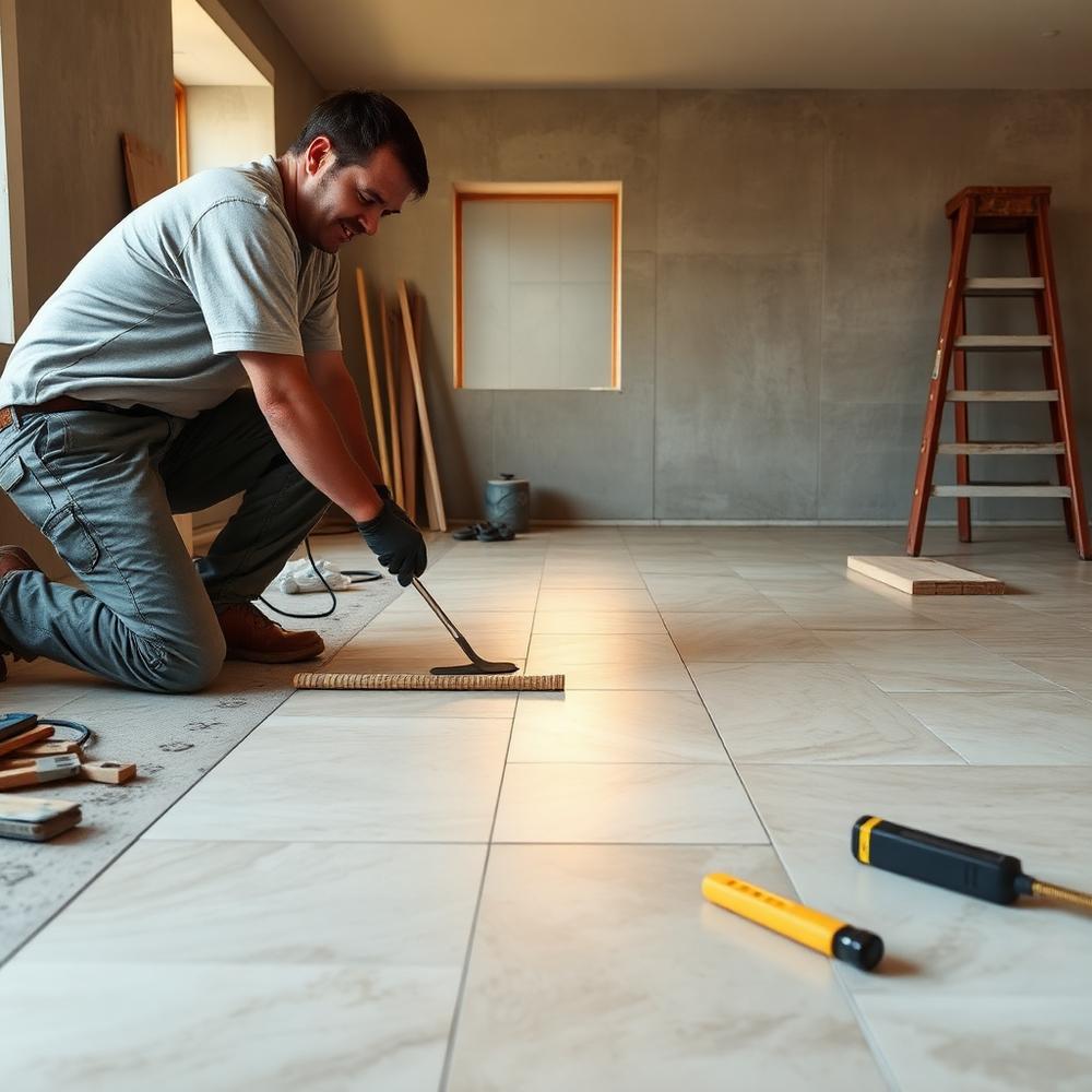 Instalación de suelo porcelánico